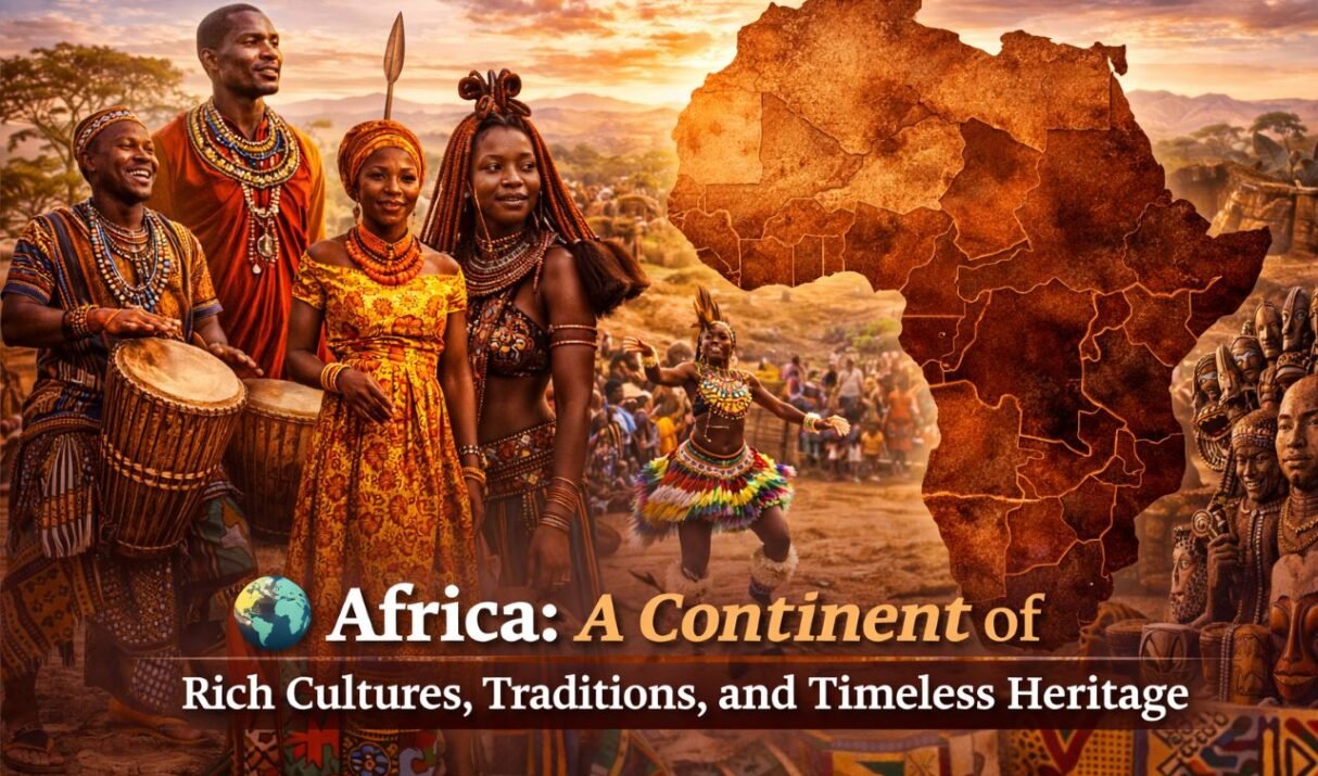 🌍 Africa: A Continent of Rich Cultures, Traditions, and Timeless Heritage.