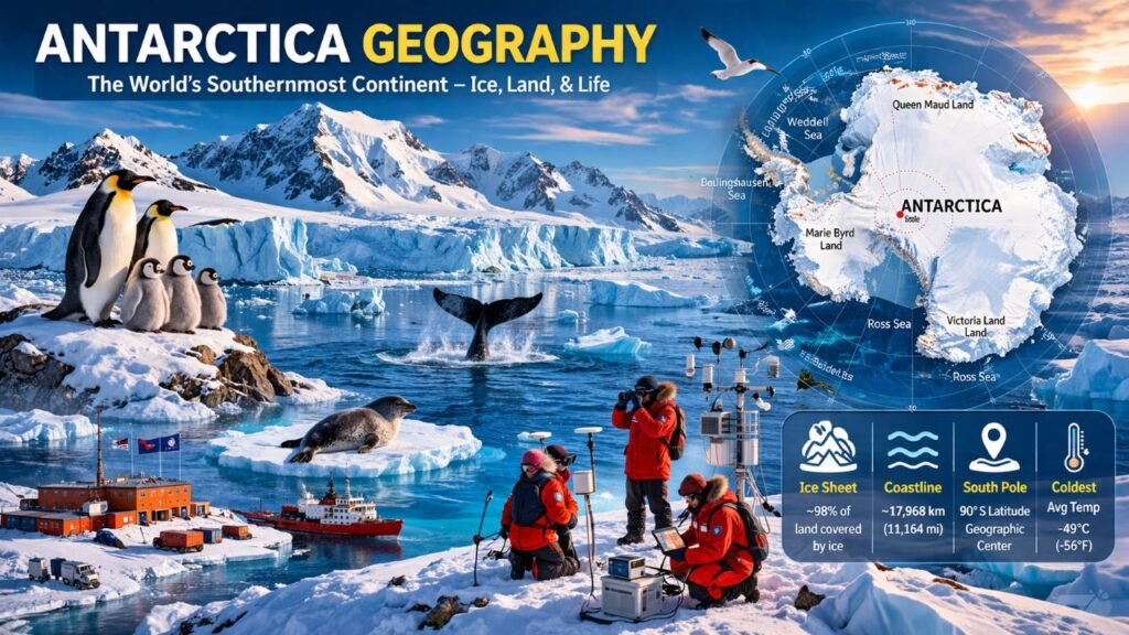 antarctica geography; ice, land, and life