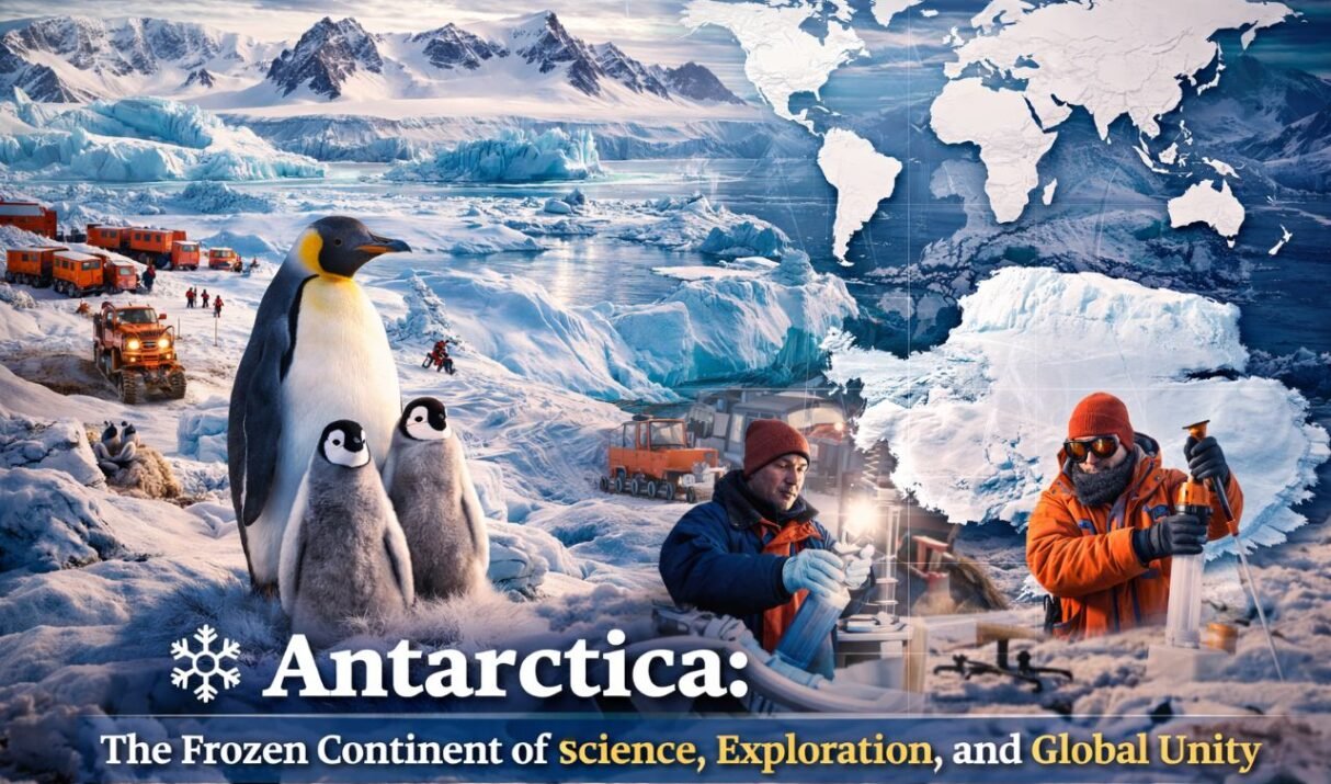 ❄️ Antarctica: The Frozen Continent of Science, Exploration, and Global Unity