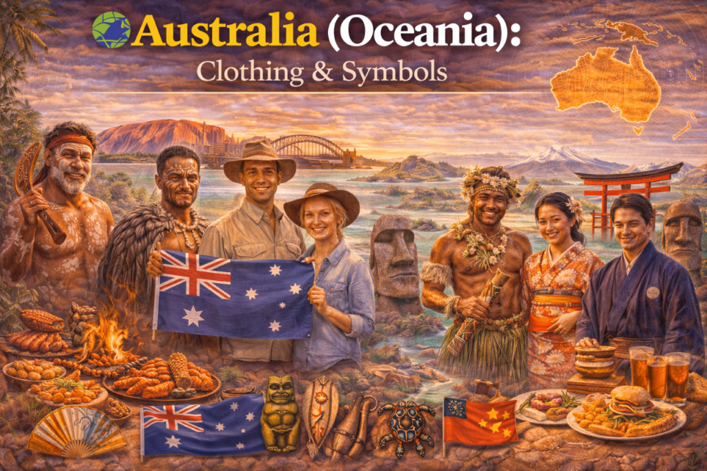Australia (Oceania): A Region of Island Cultures, Ancient Traditions, and Oceanic Beauty ๐ cultures clothing and symbols of australia and oceania
