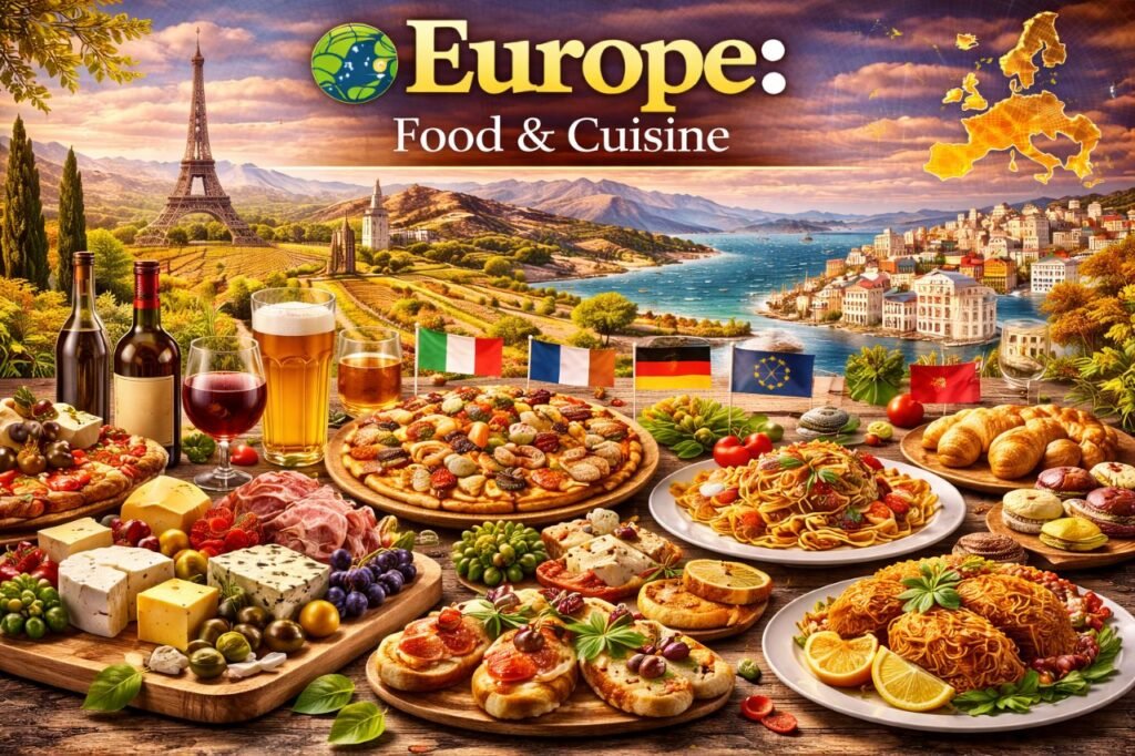 european cuisine feast on display