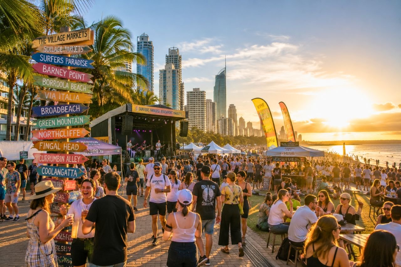 Blog sunset beach festival vibes, queensland (qld) culture – australia.