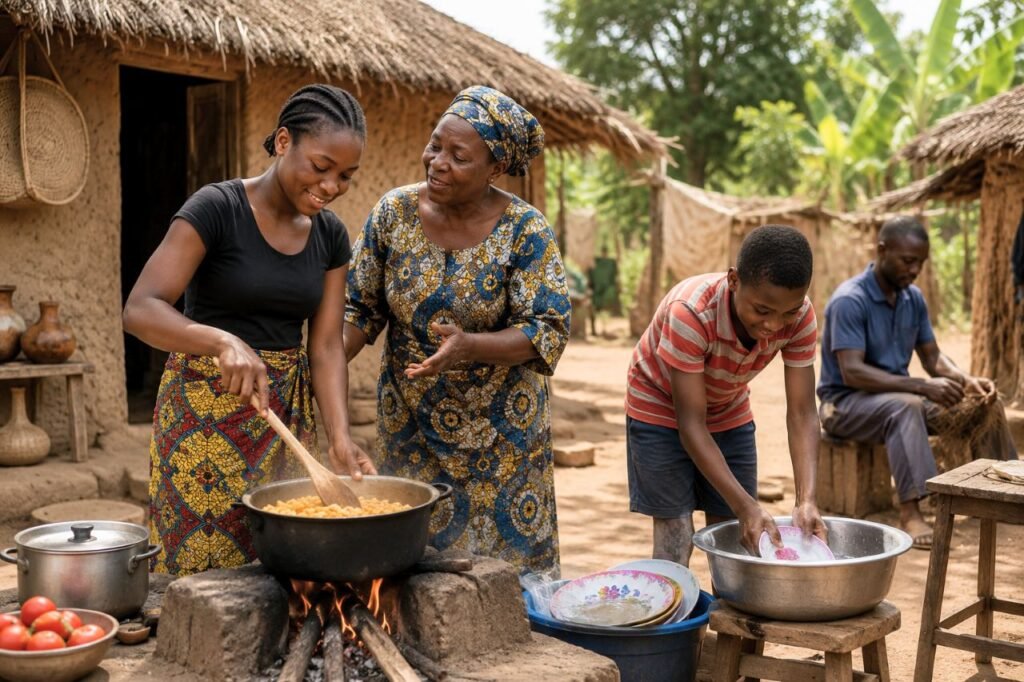 The Domestic Disconnect: Why Modern Marriage Values are Shifting Back to the Basics village life around the cooking fire