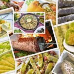 traditional delicious different turkish foods collage. rich menu.