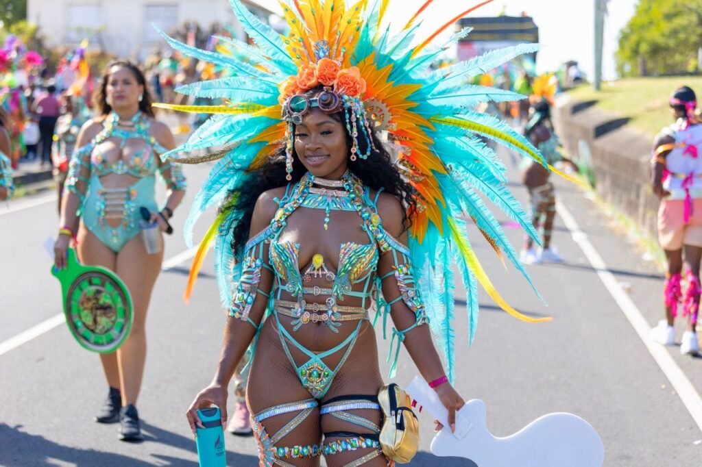 colorful costumes and joyful celebration at a street carnival in saint kitts and nevis saint kitts and nevis