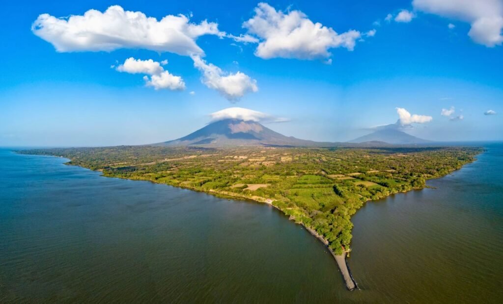 explore the stunning aerial view of ometepe island and its volcanic landscape surrounded by serene waters rivas, rivas, nicaragua
