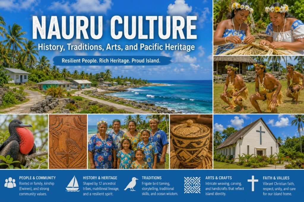 nauru culture, island heritage collage