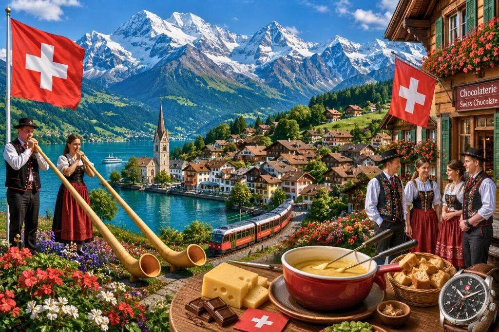 swiss alps cultural festival at lakeside culture