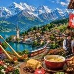 swiss alps cultural festival at lakeside culture
