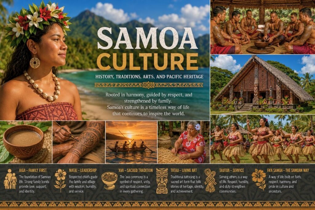 samoa culture infographic poster