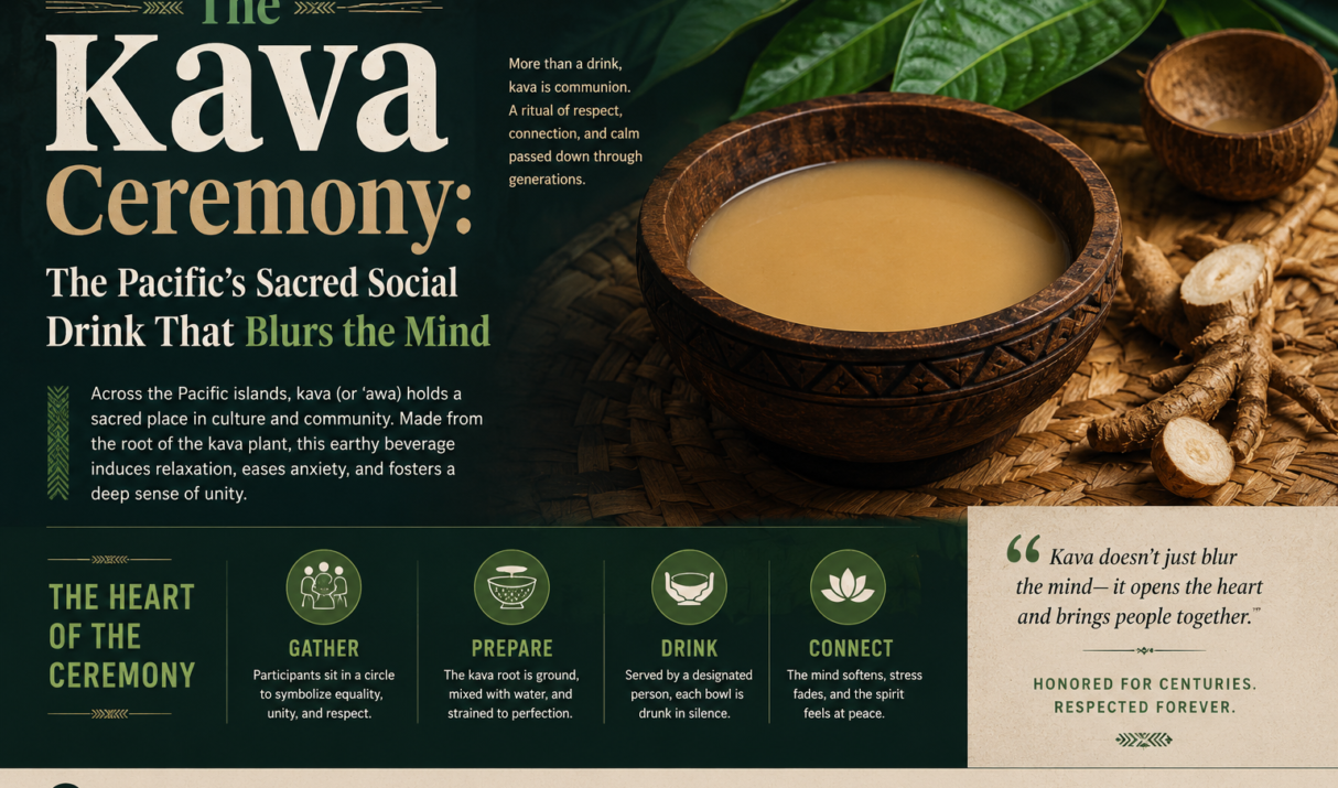 The Kava Ceremony: The Pacific’s Sacred Social Drink That Blurs the Mind