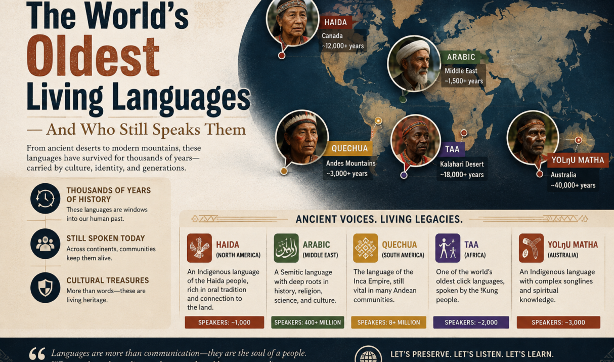 The World’s Oldest Living Languages — And Who Still Speaks Them