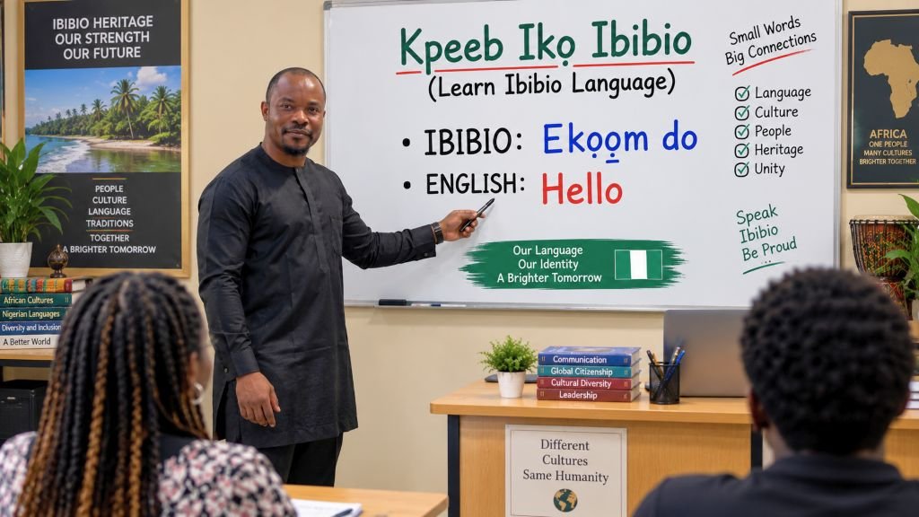 How To Say “Hello” in Ibibio Language? | Learn Ibibio ibibio language lesson classroom ekoom do hello