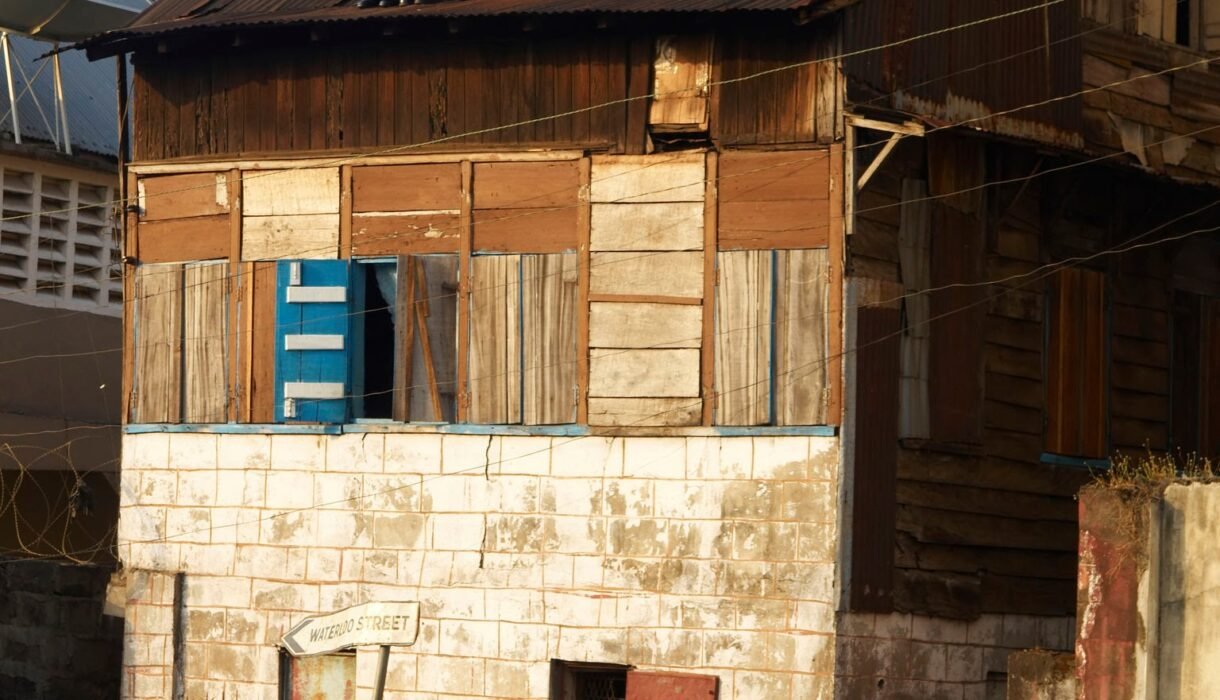 an old krio house at waterloo street in freetown sierra leone